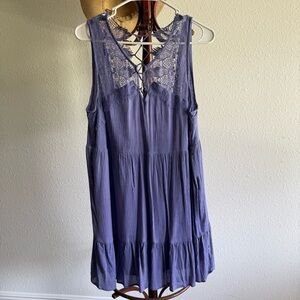 entro Lavender Lace-Back Tiered Tunic